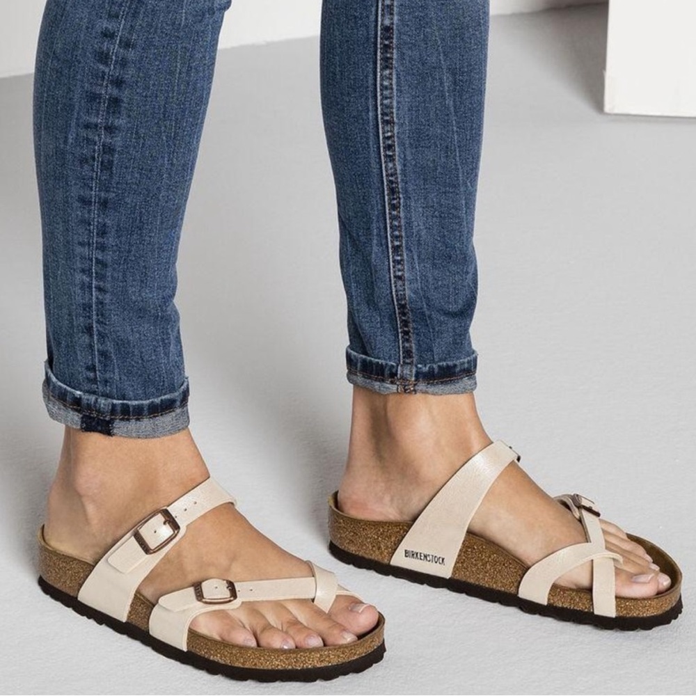 BIRKENSTOCK Mayari Birko-Flor Sandals Antique Lace Pearl 41